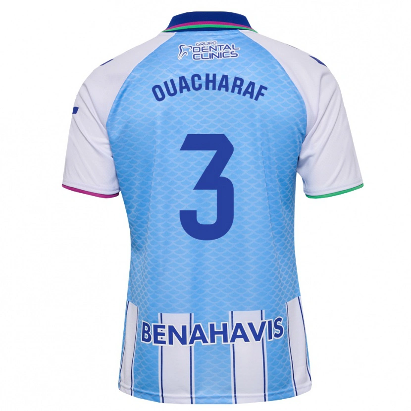 Danxen Dames Bilal Ouacharaf #3 Diep Hemelsblauw Wit Thuisshirt Thuistenue 2026/27 T-Shirt