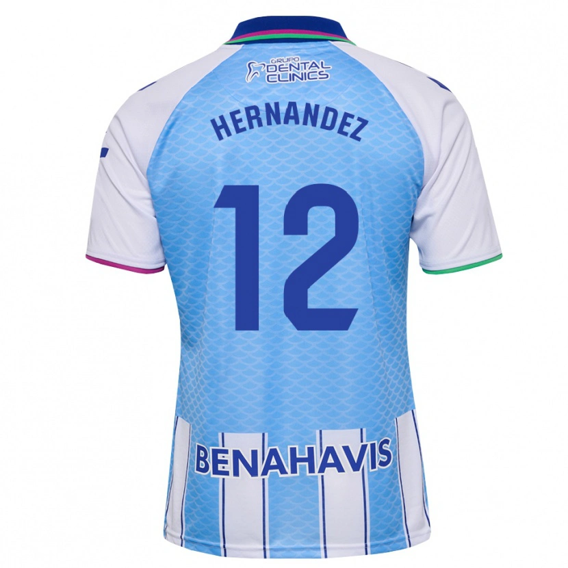 Danxen Dames Juanma Hernandez #12 Diep Hemelsblauw Wit Thuisshirt Thuistenue 2026/27 T-Shirt