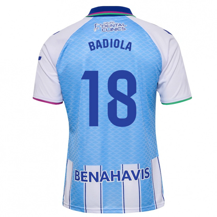 Danxen Dames Ibon Badiola #18 Diep Hemelsblauw Wit Thuisshirt Thuistenue 2026/27 T-Shirt