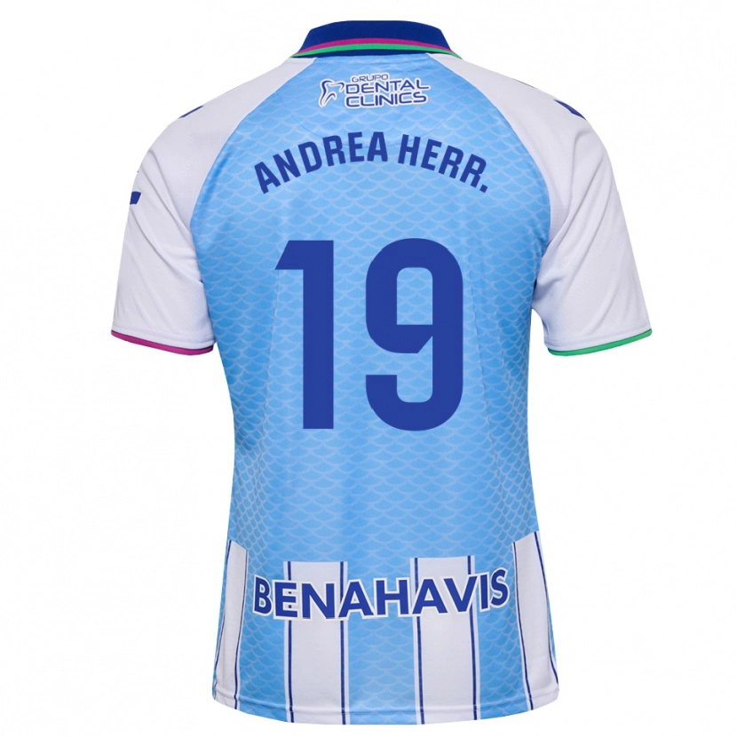 Danxen Dames Andrea Herrero Valiente #19 Diep Hemelsblauw Wit Thuisshirt Thuistenue 2026/27 T-Shirt