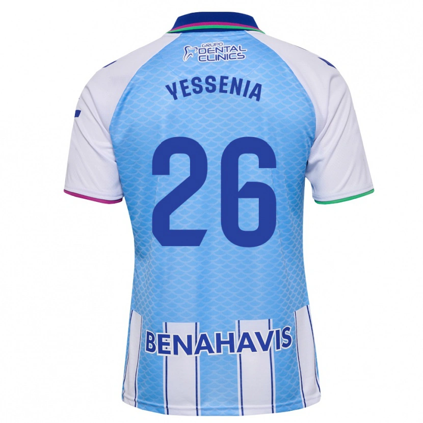 Danxen Dames Yessenia Alcaide Martin #26 Diep Hemelsblauw Wit Thuisshirt Thuistenue 2026/27 T-Shirt