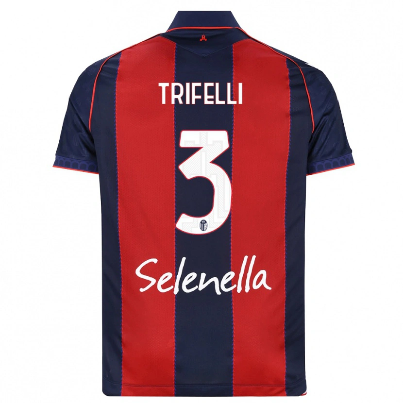 Danxen Dames Edoardo Trifelli #3 Koninklijk Blauw Rood Wit Thuisshirt Thuistenue 2026/27 T-Shirt