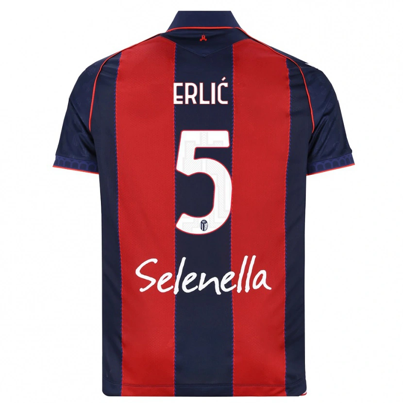 Danxen Dames Martin Erlić #5 Koninklijk Blauw Rood Wit Thuisshirt Thuistenue 2026/27 T-Shirt