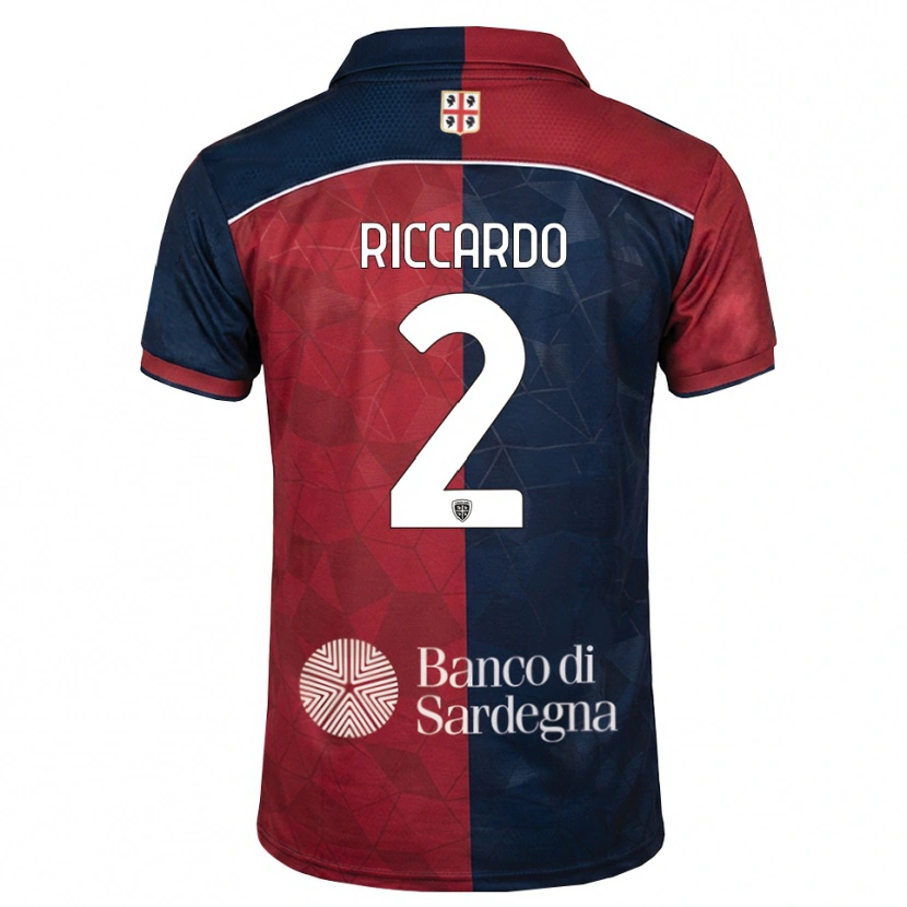 Danxen Dames Riccardo Congiu #2 Bordeauxrood Koninklijk Blauw Thuisshirt Thuistenue 2026/27 T-Shirt