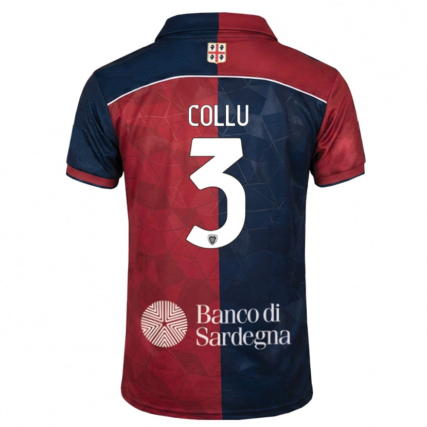 Danxen Dames Davide Collu #3 Bordeauxrood Koninklijk Blauw Thuisshirt Thuistenue 2026/27 T-Shirt