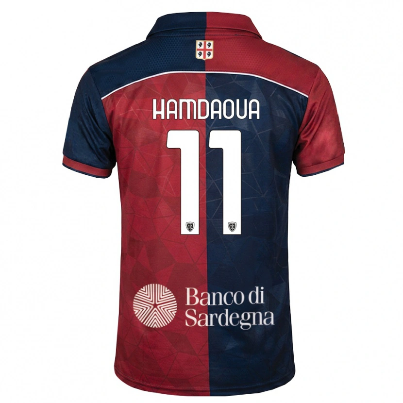 Danxen Dames Noham Hamdaoua #11 Bordeauxrood Koninklijk Blauw Thuisshirt Thuistenue 2026/27 T-Shirt