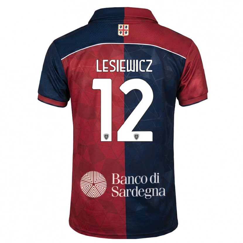 Danxen Dames Mateusz Lesiewicz #12 Bordeauxrood Koninklijk Blauw Thuisshirt Thuistenue 2026/27 T-Shirt