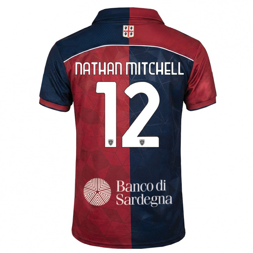 Danxen Dames Anton Nathan Mitchell #12 Bordeauxrood Koninklijk Blauw Thuisshirt Thuistenue 2026/27 T-Shirt