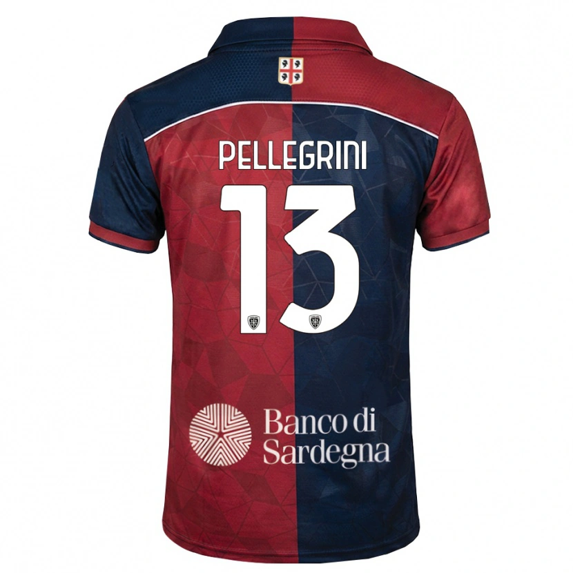 Danxen Dames Nicolò Pellegrini #13 Bordeauxrood Koninklijk Blauw Thuisshirt Thuistenue 2026/27 T-Shirt