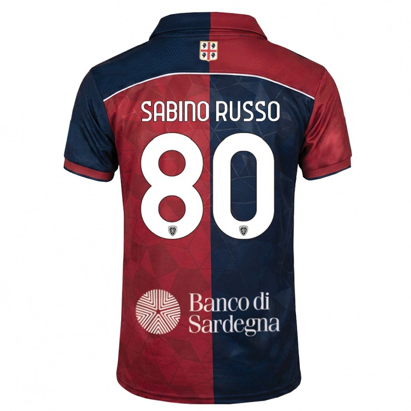 Danxen Dames Alessandro Sabino Russo #80 Bordeauxrood Koninklijk Blauw Thuisshirt Thuistenue 2026/27 T-Shirt