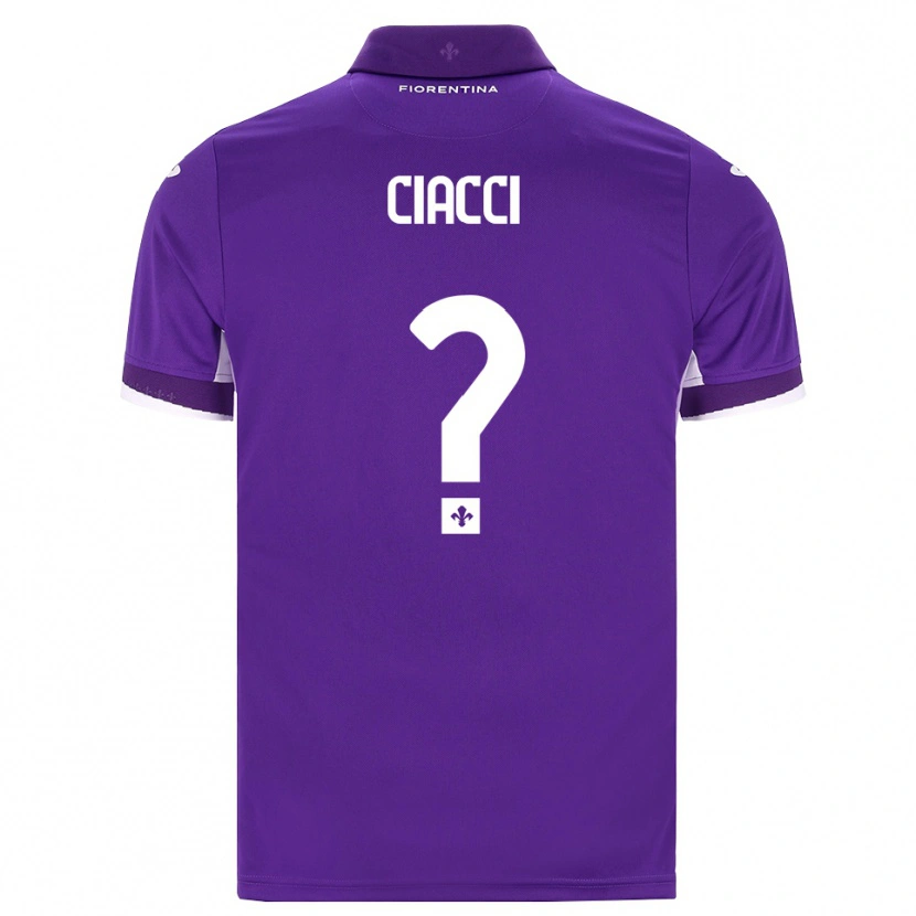 Danxen Dames Niccolò Ciacci #0 Paars Wit Roze Thuisshirt Thuistenue 2026/27 T-Shirt