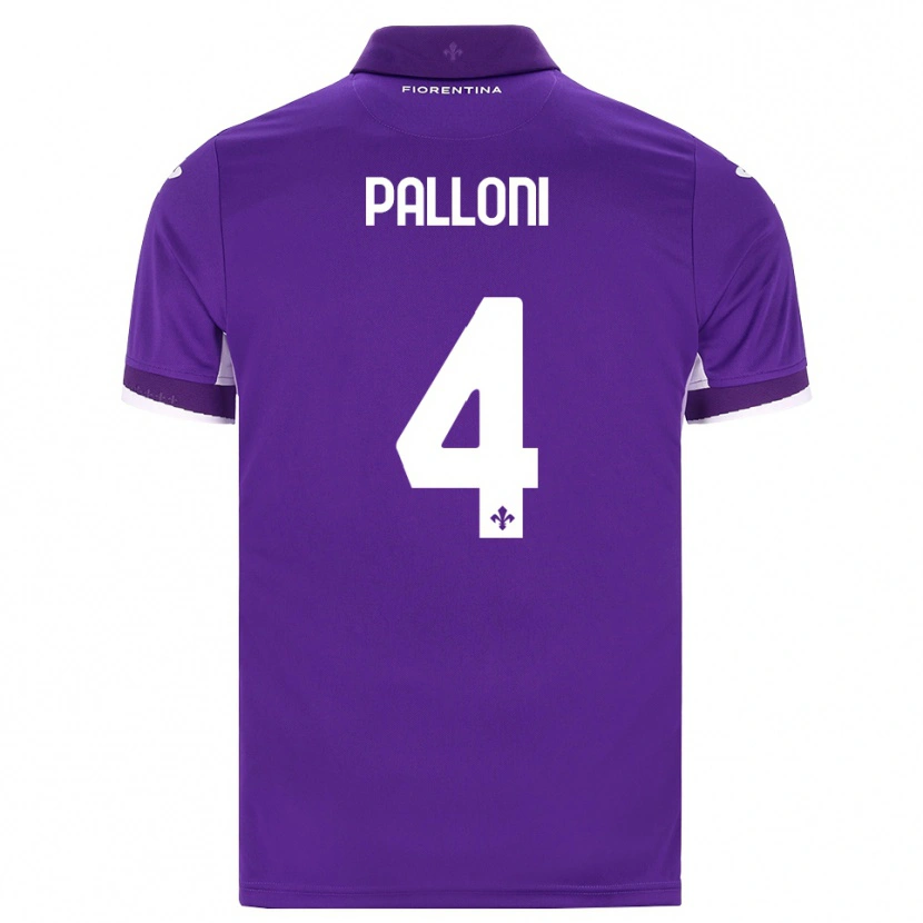 Danxen Dames Samuele Palloni #4 Paars Wit Roze Thuisshirt Thuistenue 2026/27 T-Shirt