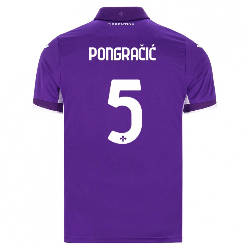 Danxen Dames Marin Pongracic #5 Paars Wit Roze Thuisshirt Thuistenue 2026/27 T-Shirt
