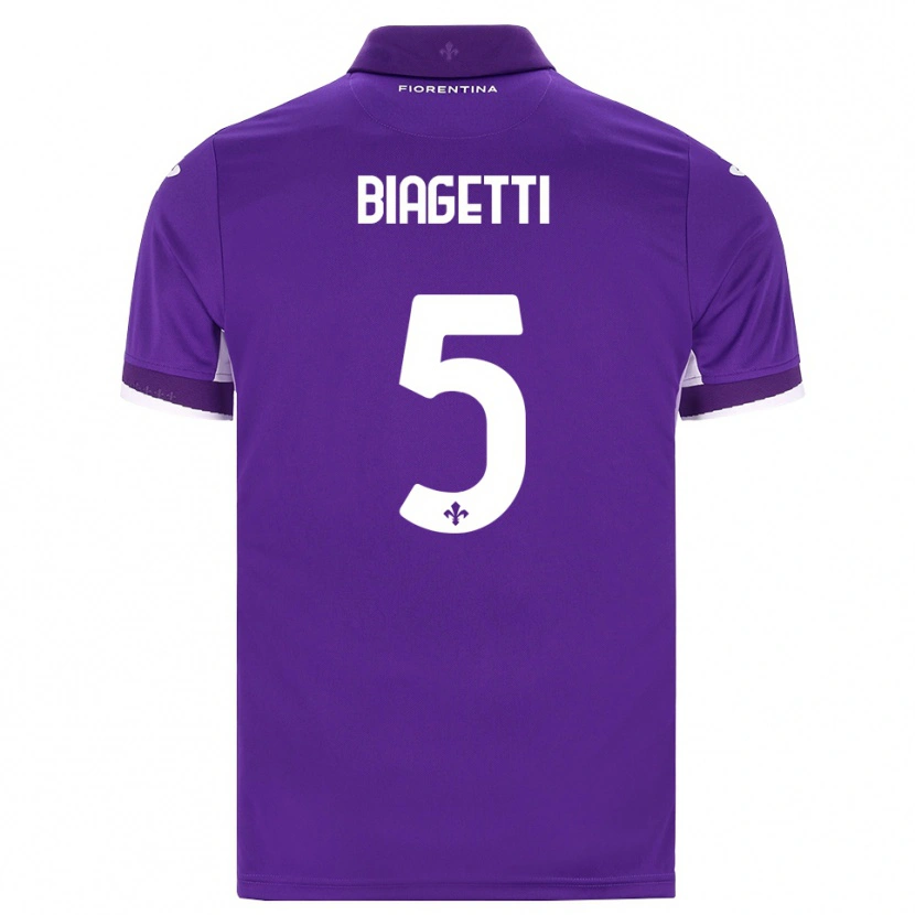 Danxen Dames Christian Biagetti #5 Paars Wit Roze Thuisshirt Thuistenue 2026/27 T-Shirt