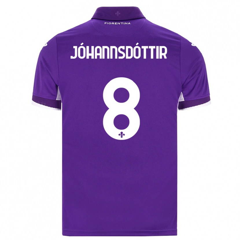 Danxen Dames Alexandra Jóhannsdóttir #8 Paars Wit Roze Thuisshirt Thuistenue 2026/27 T-Shirt