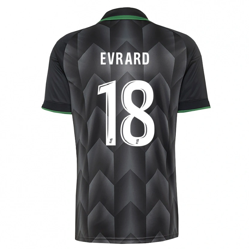 Danxen Dames Julia Evrard #18 Wit Zwart Groen Uitshirt Uittenue 2026/27 T-Shirt