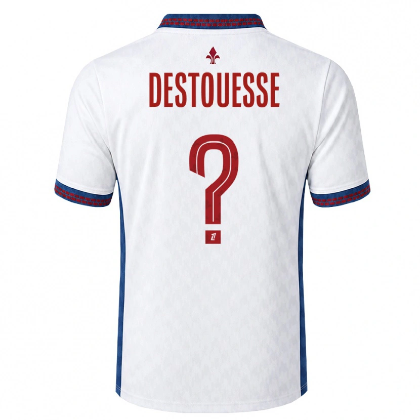 Danxen Dames Guilhem Destouesse #0 Rood Wit Blauw Uitshirt Uittenue 2026/27 T-Shirt