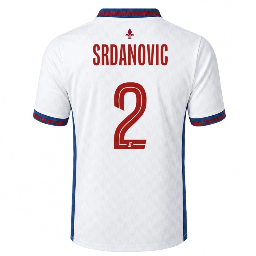Danxen Dames Loun Srdanovic #2 Rood Wit Blauw Uitshirt Uittenue 2026/27 T-Shirt