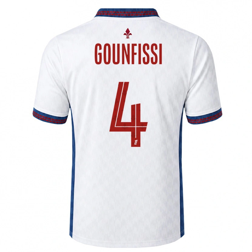 Danxen Dames Mouad Gounfissi #4 Rood Wit Blauw Uitshirt Uittenue 2026/27 T-Shirt