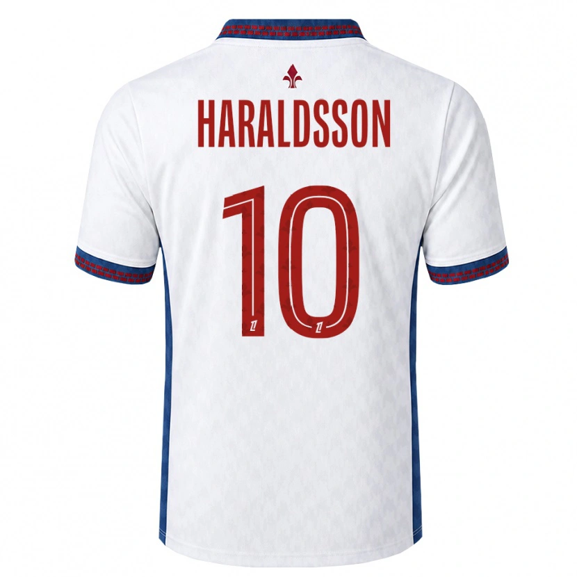 Danxen Dames Hákon Arnar Haraldsson #10 Rood Wit Blauw Uitshirt Uittenue 2026/27 T-Shirt