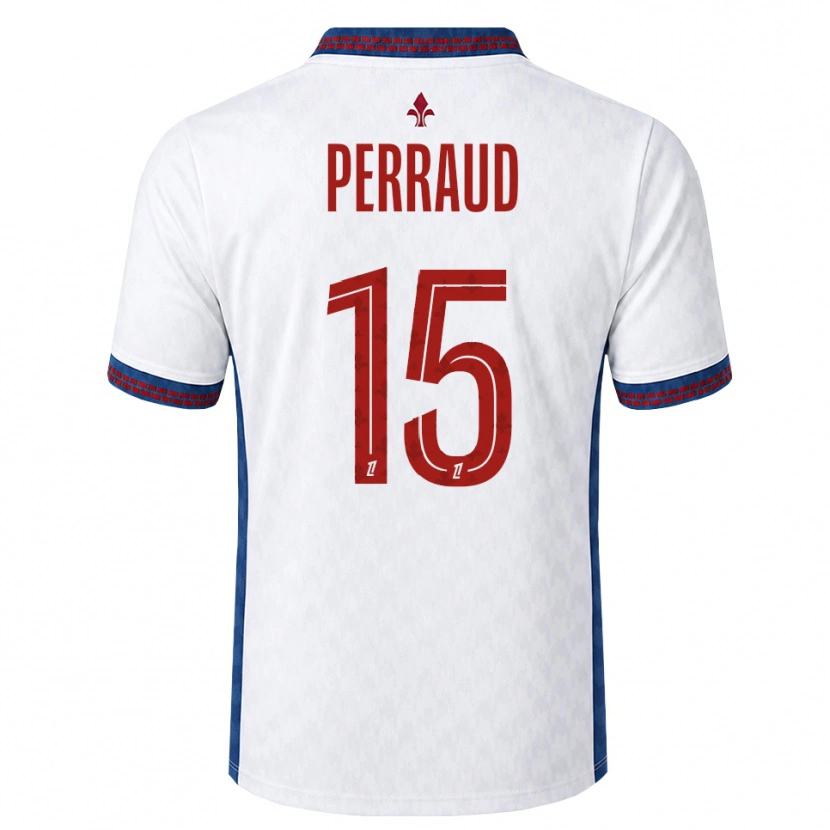 Danxen Dames Romain Perraud #15 Rood Wit Blauw Uitshirt Uittenue 2026/27 T-Shirt