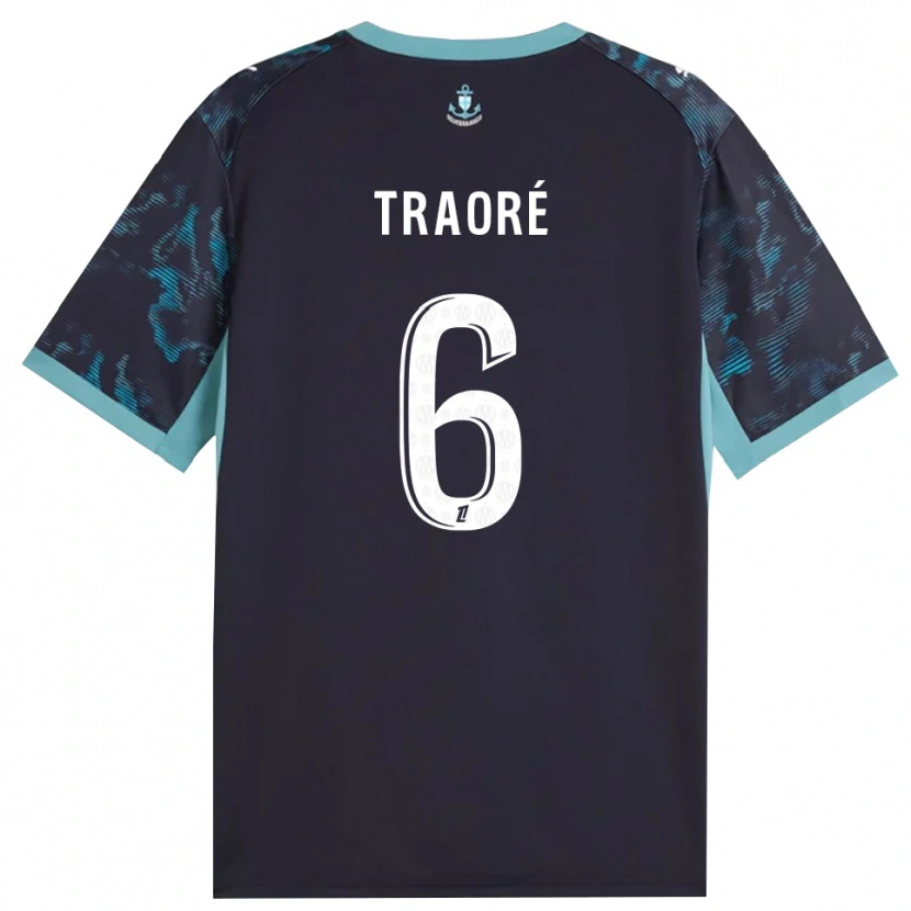 Danxen Dames Soumaïla Traoré #6 Licht Turkoois Wit Zwart Uitshirt Uittenue 2026/27 T-Shirt