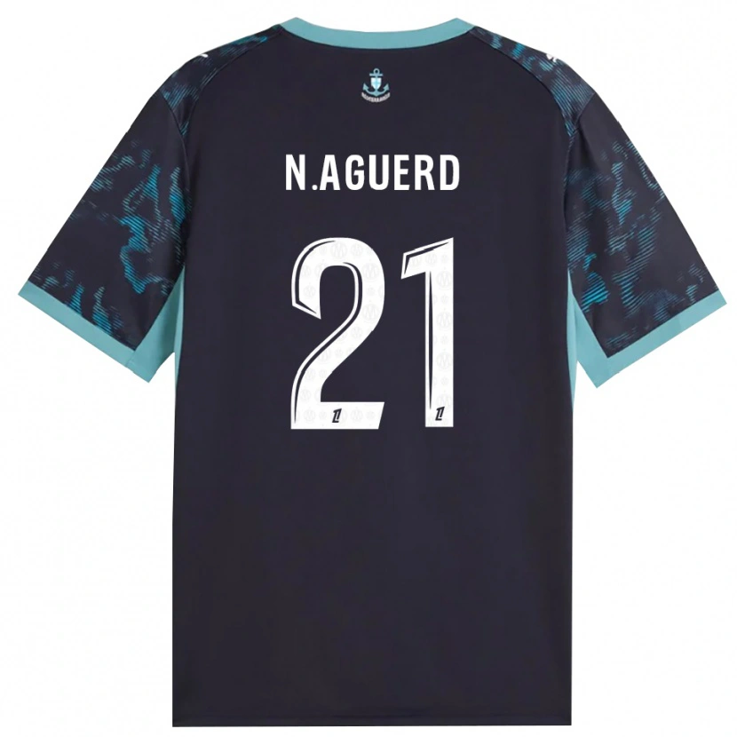 Danxen Dames Nayef Aguerd #21 Licht Turkoois Wit Zwart Uitshirt Uittenue 2026/27 T-Shirt