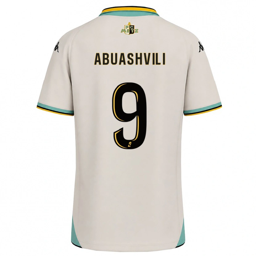 Danxen Dames Giorgi Abuashvili #9 Bloemenwit Zwart Uitshirt Uittenue 2026/27 T-Shirt