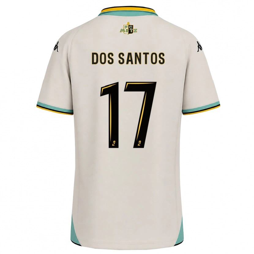 Danxen Dames Tahirys Dos Santos #17 Bloemenwit Zwart Uitshirt Uittenue 2026/27 T-Shirt