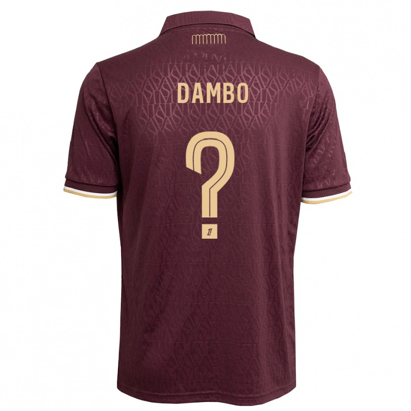 Danxen Dames Andreas Dambo #0 Maroon Zandbruin Uitshirt Uittenue 2026/27 T-Shirt