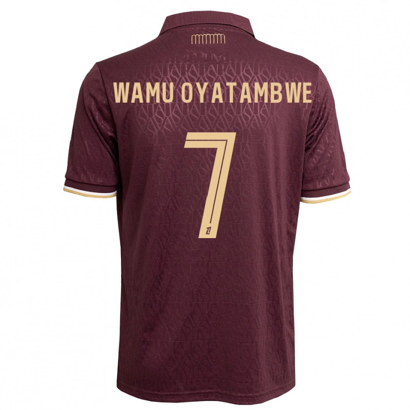 Danxen Dames Matthias Wamu Oyatambwe #7 Maroon Zandbruin Uitshirt Uittenue 2026/27 T-Shirt