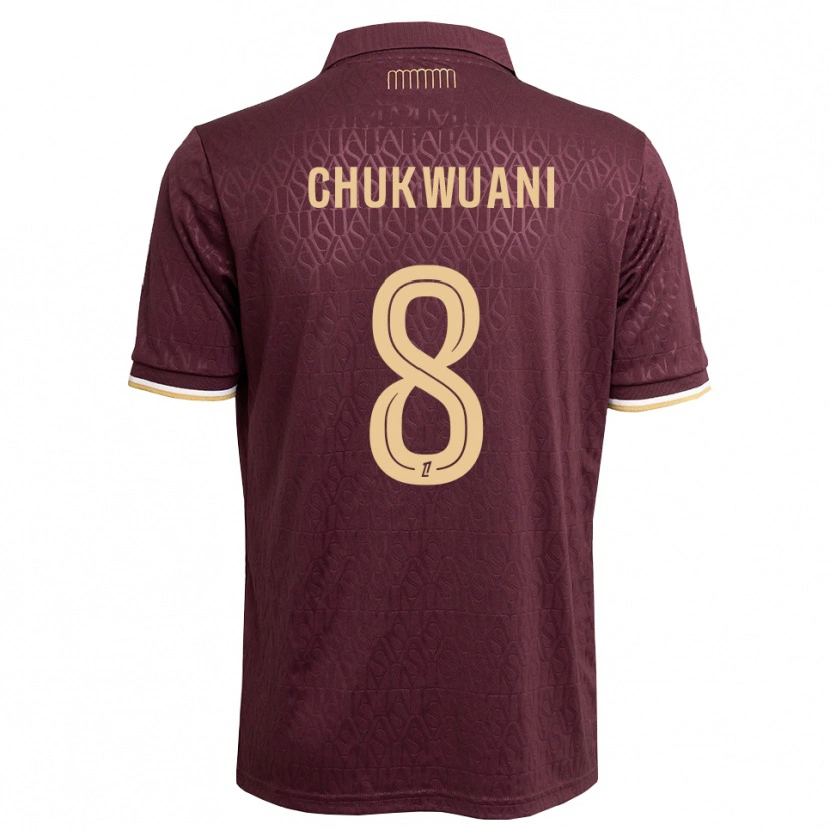 Danxen Dames Ekene Chukwuani #8 Maroon Zandbruin Uitshirt Uittenue 2026/27 T-Shirt