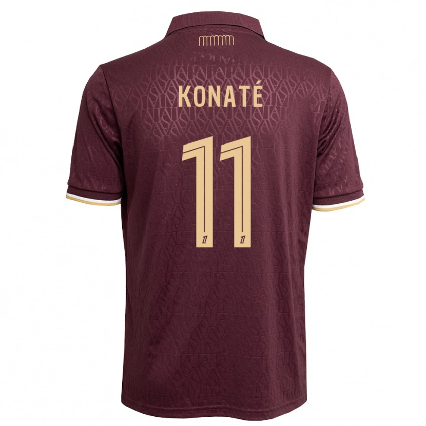 Danxen Dames Oumar Konaté #11 Maroon Zandbruin Uitshirt Uittenue 2026/27 T-Shirt