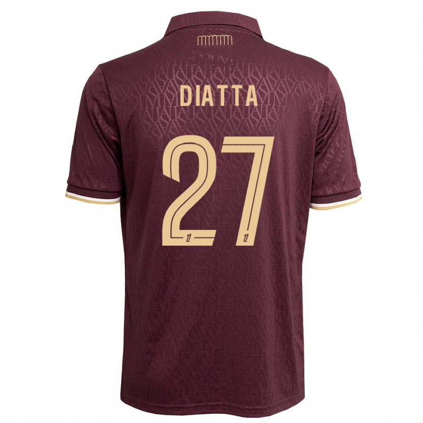 Danxen Dames Krépin Diatta #27 Maroon Zandbruin Uitshirt Uittenue 2026/27 T-Shirt