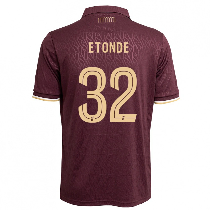 Danxen Dames Romaric Etonde #32 Maroon Zandbruin Uitshirt Uittenue 2026/27 T-Shirt