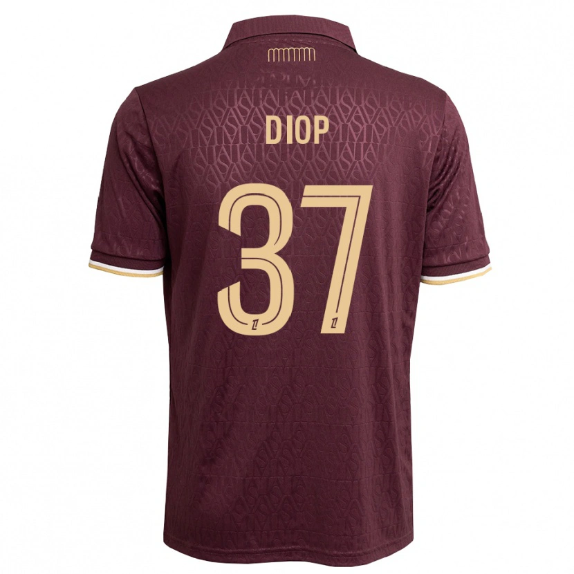 Danxen Dames Edan Diop #37 Maroon Zandbruin Uitshirt Uittenue 2026/27 T-Shirt