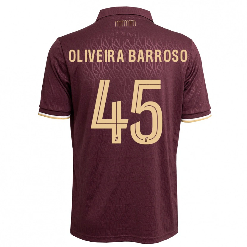 Danxen Dames Mickael Oliveira Barroso #45 Maroon Zandbruin Uitshirt Uittenue 2026/27 T-Shirt