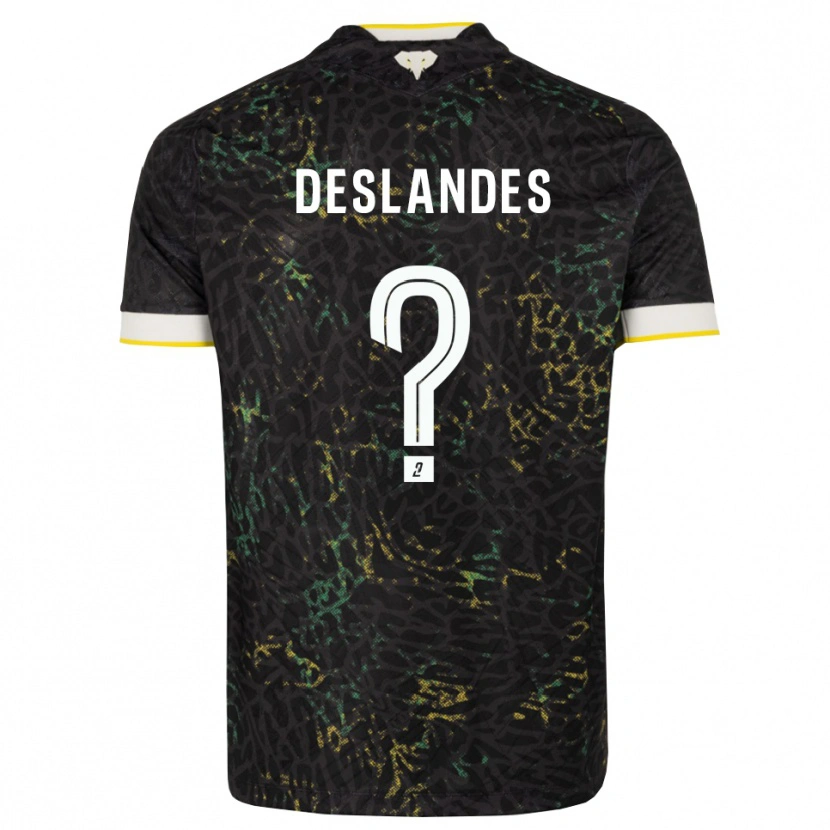 Danxen Dames Louness Deslandes #0 Zwart Wit Geel Uitshirt Uittenue 2026/27 T-Shirt
