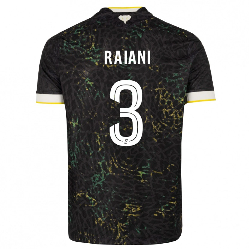 Danxen Dames Tom Raiani #3 Zwart Wit Geel Uitshirt Uittenue 2026/27 T-Shirt