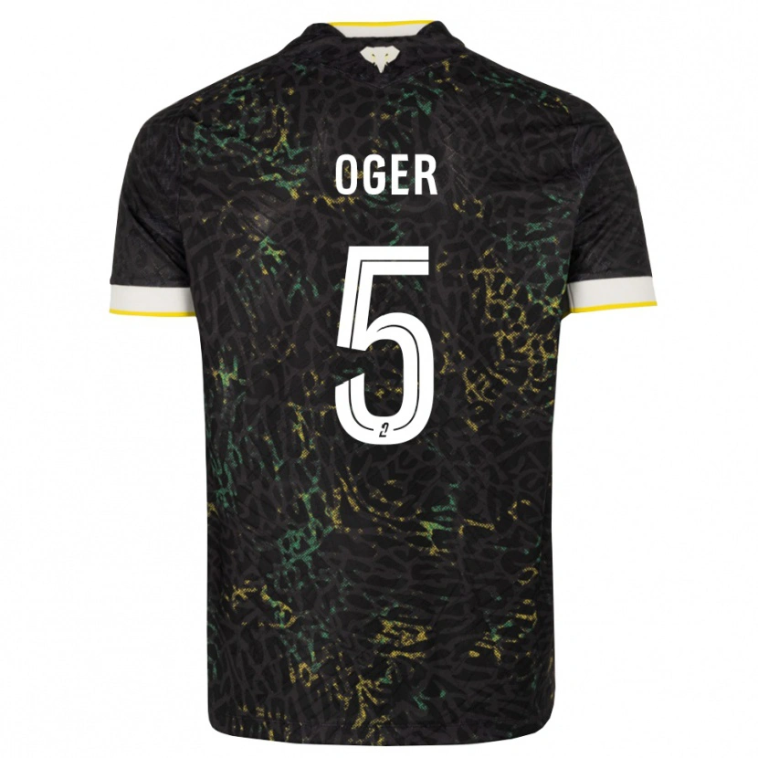 Danxen Dames Mathis Oger #5 Zwart Wit Geel Uitshirt Uittenue 2026/27 T-Shirt