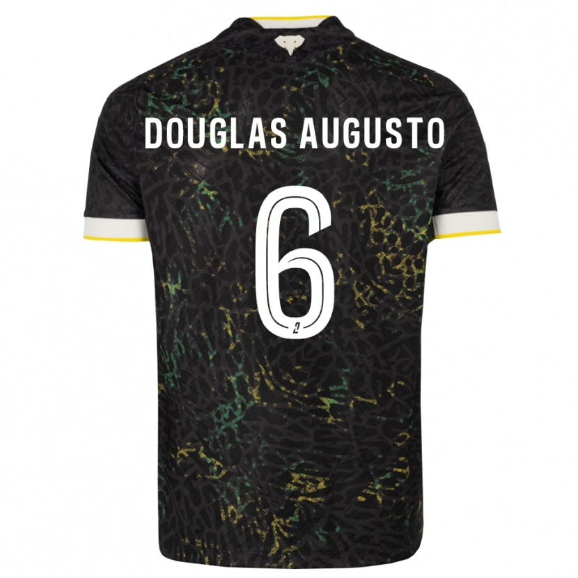 Danxen Dames Douglas Augusto #6 Zwart Wit Geel Uitshirt Uittenue 2026/27 T-Shirt