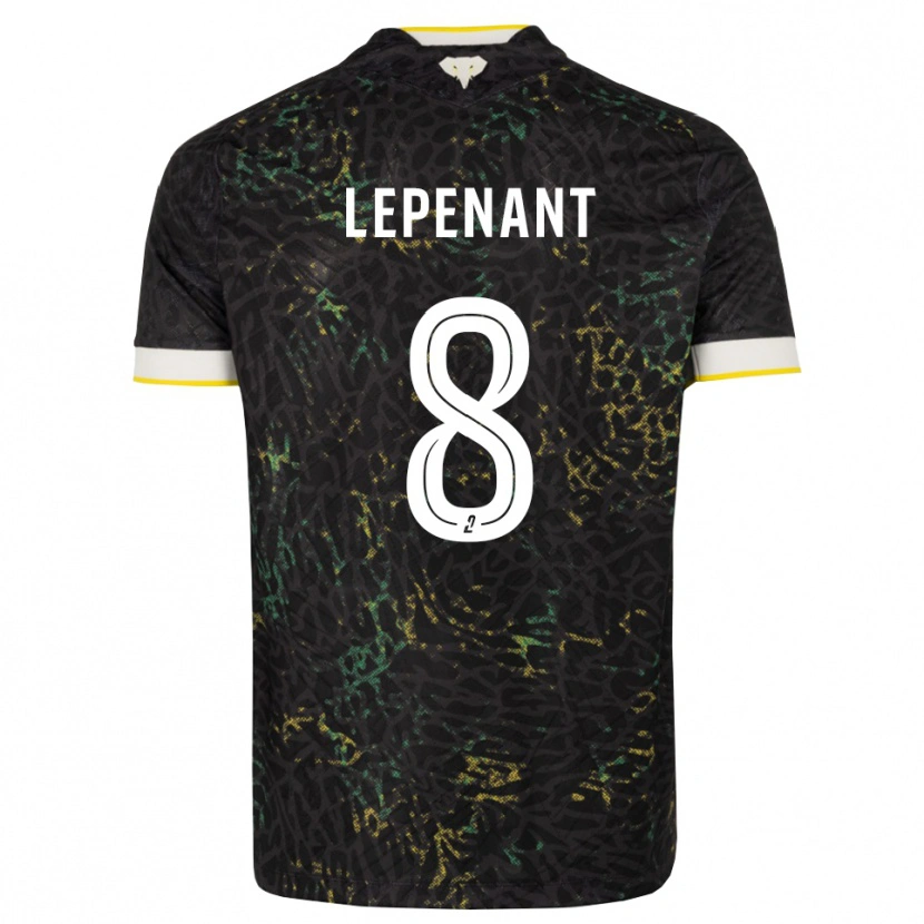 Danxen Dames Johann Lepenant #8 Zwart Wit Geel Uitshirt Uittenue 2026/27 T-Shirt