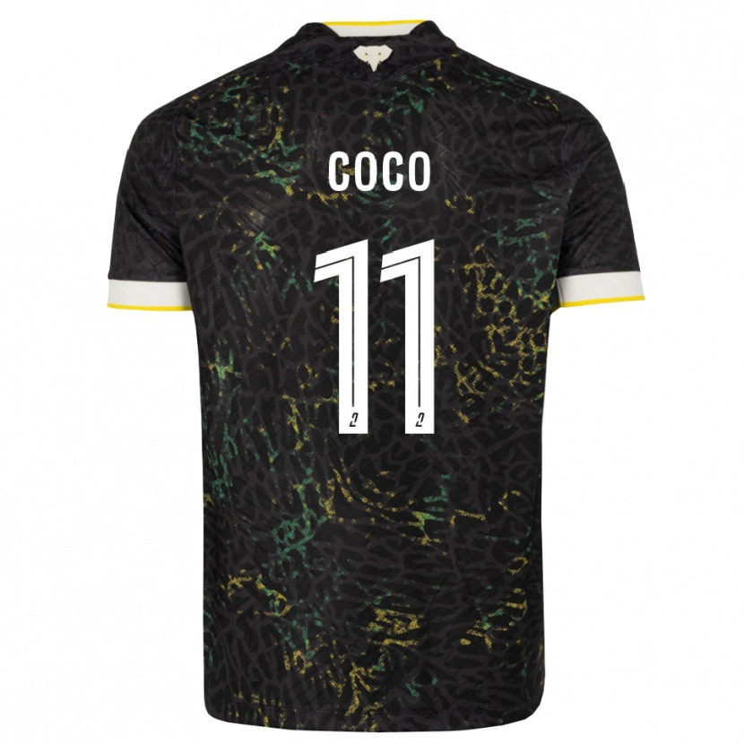 Danxen Dames Marcus Coco #11 Zwart Wit Geel Uitshirt Uittenue 2026/27 T-Shirt