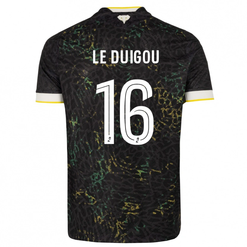 Danxen Dames Daniel Le Duigou #16 Zwart Wit Geel Uitshirt Uittenue 2026/27 T-Shirt
