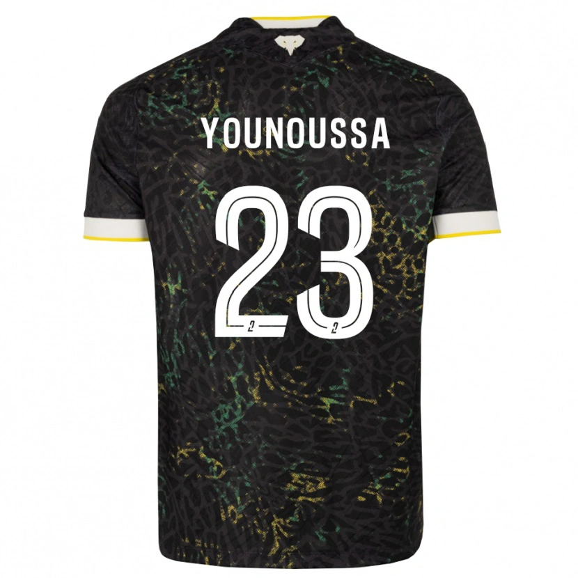 Danxen Dames Wilitty Younoussa #23 Zwart Wit Geel Uitshirt Uittenue 2026/27 T-Shirt