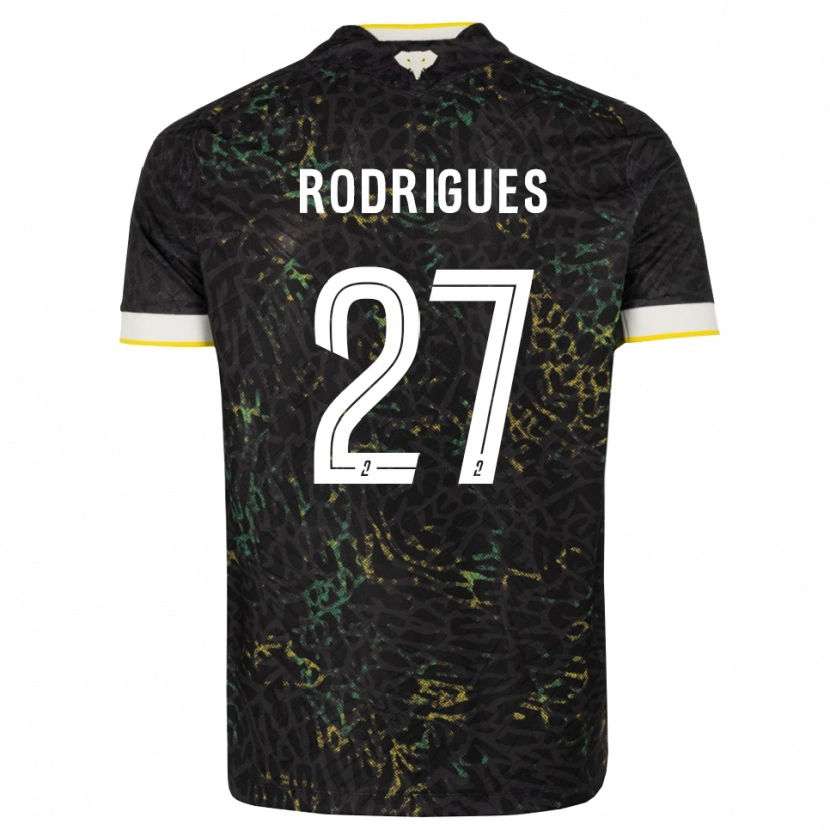 Danxen Dames Nelly Rodrigues #27 Zwart Wit Geel Uitshirt Uittenue 2026/27 T-Shirt