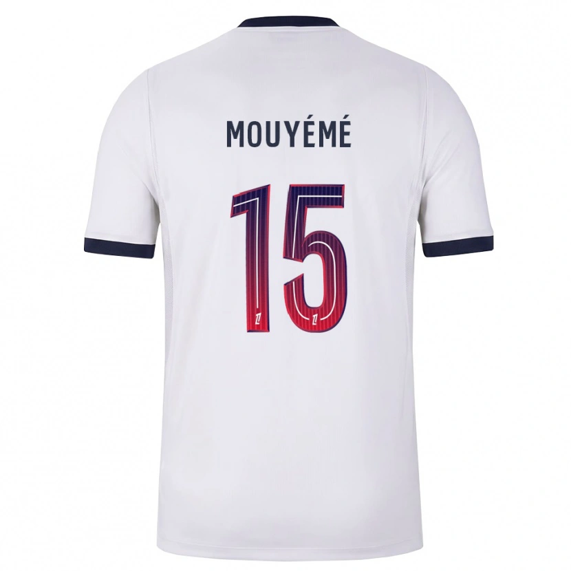 Danxen Dames Théo Mouyémé #15 Wit Zwart Rood Uitshirt Uittenue 2026/27 T-Shirt
