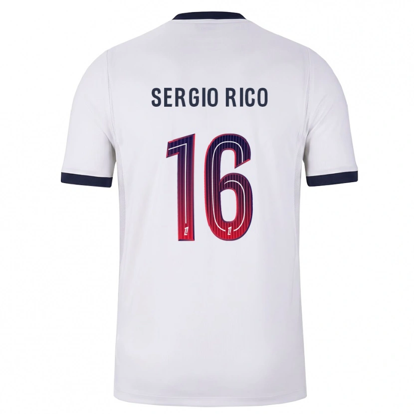 Danxen Dames Sergio Rico #16 Wit Zwart Rood Uitshirt Uittenue 2026/27 T-Shirt