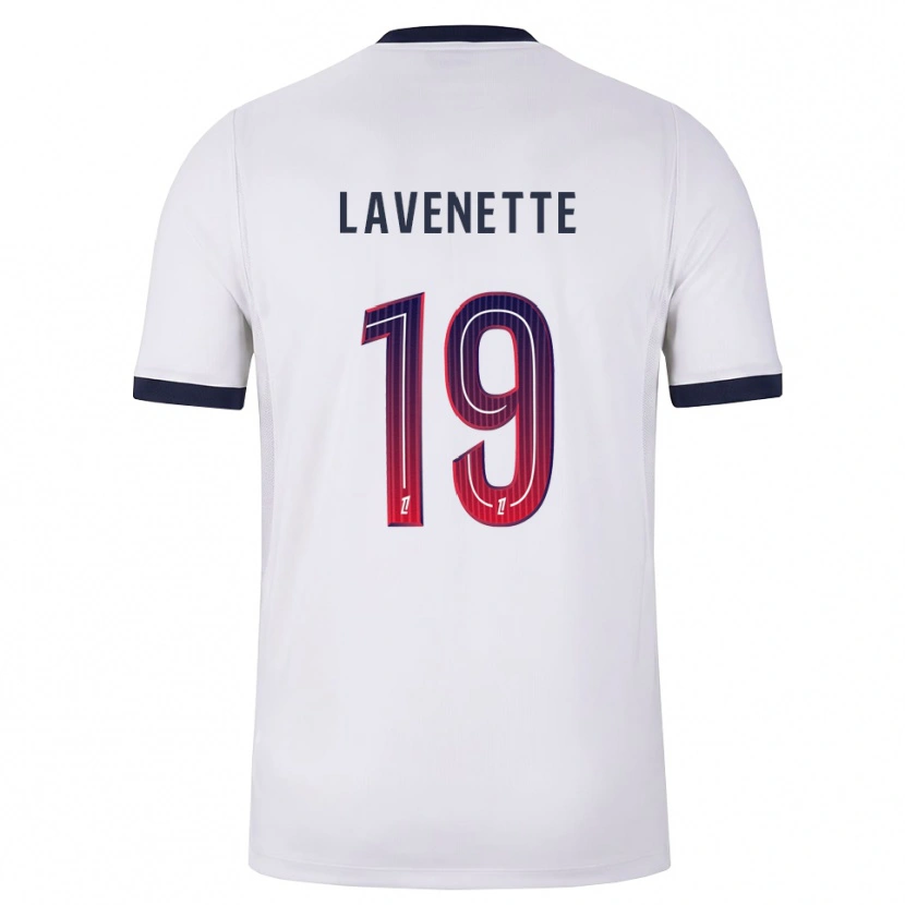 Danxen Dames Mathias Lavenette #19 Wit Zwart Rood Uitshirt Uittenue 2026/27 T-Shirt