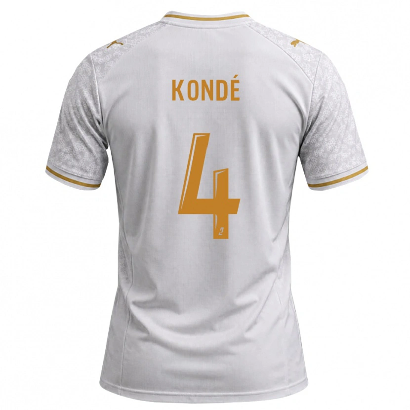 Danxen Dames Jean-Charles Kondé #4 Wit Grijs Goudenrood Uitshirt Uittenue 2026/27 T-Shirt